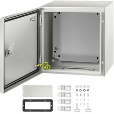 Steel Enclosure, 12 X 12 X 8'' NEMA 4X Steel Electrical Box, IP66 Waterproof