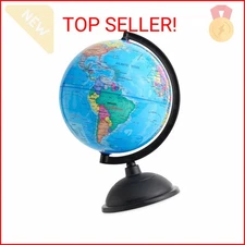 Juvale World Globe for Kids - 8-Inch, Multicolor with Plastic Stand - Educationa