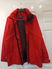 RESULT Beautyful Red Weatherproof Coat With Hood Unisex Size L