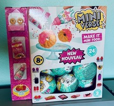 New Lot of 22 MGA Mini Verse Make It Mini Food Cafe Series 3 w/ Display Case