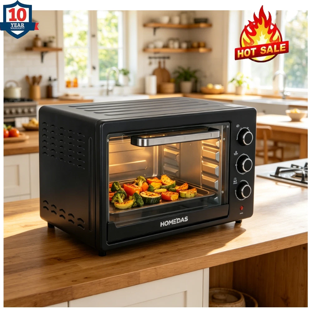 NEW HOMEDAS 0.9 Cu.Ft Compact Microwave Oven 900W One-Touch Settings