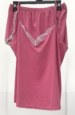 Ribbed Pink And Lace Sleep Set Cami And Shorts Set Pajama Set