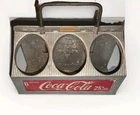 Vintage 1950s Coca-Cola Metal 6 Pack Bottle Carrier Coke Caddy Aluminum Holder