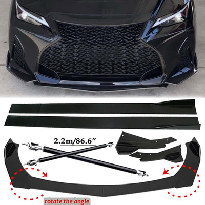 FOR LEXUS IS200T IS250 Front Bumper Lip Spoiler Side Skirt Body Kit Glossy