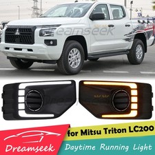 LED DRL Daytime Running Light for Mitsubishi LC200 Triton 24+ Fog Lamp with Turn