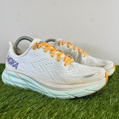 Hoka One One Turnschuhe Größe 6,5 Damen weiß Clifton 8 Sport Laufschuhe