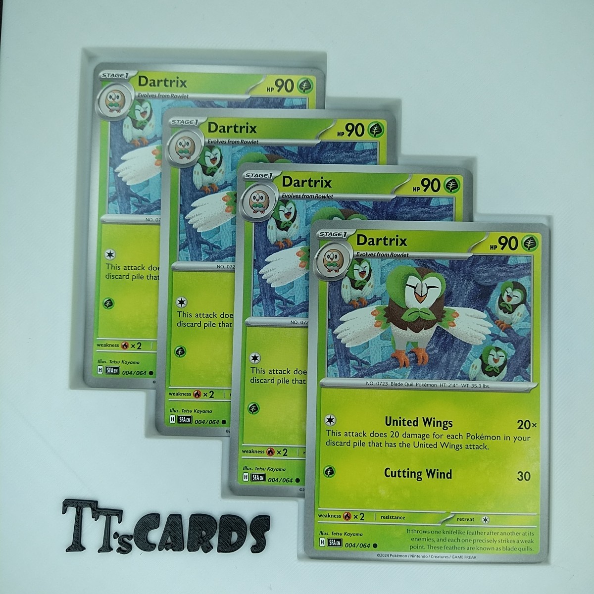 Dartrix 004/064 x4 Playset 4x - Pokemon SV Shrouded Fable SFA - 4 Card Set