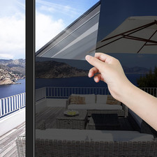 One Way Window Privacy Film Daytime Reflective Mirror Film Non-Adhesive Static C