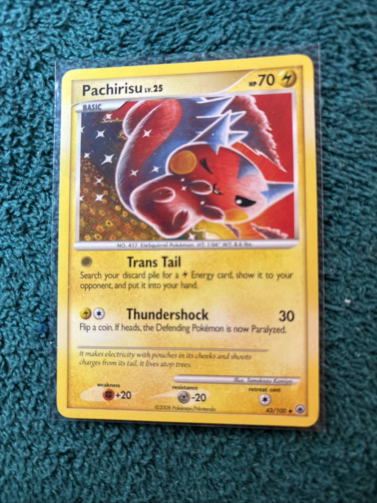 Pokémon Pachirisu Majestic Dawn 43/100 Uncommon Basic Regular Card 2008