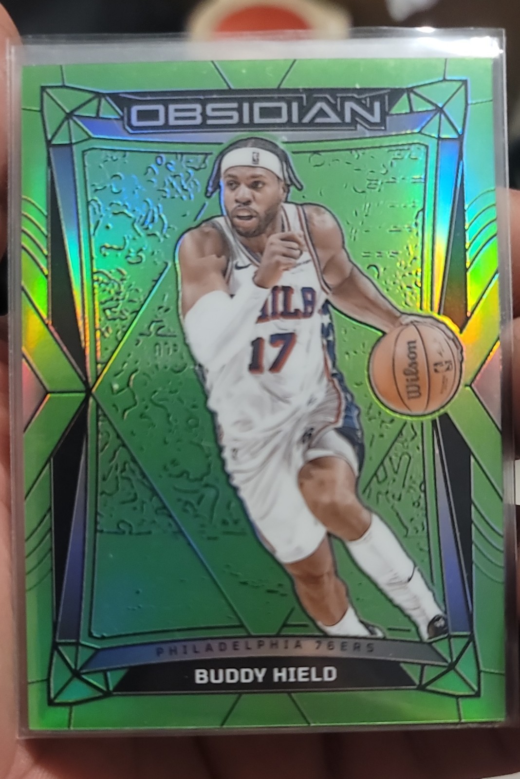 2023-24 Panini Obsidian - Buddy Hield #125 Electric Etch Green Flood /25