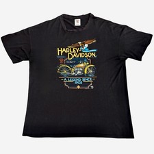 Vintage 1985 Harley Davidson T Shirt Holoubek Made in USA Mens XL 80s