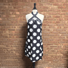 Black & White Womens Polka Dot Halter Dress Sz XXL NEW
