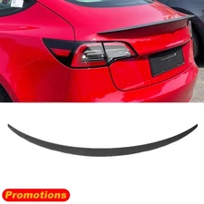 For Tesla Model Y 2021 Rear Trunk Lip Spoiler Carbon Fiber ABS Wing Spoiler Car