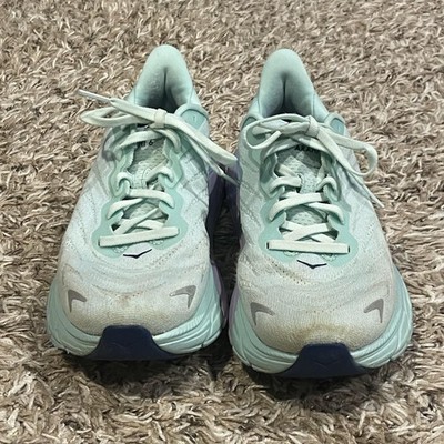 HOKA ONE ONE Arahi 6 Shoes Womens Size 7.5 Mint Green Purple