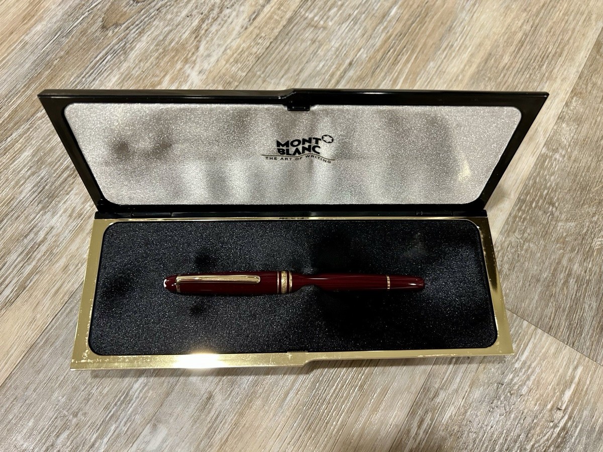 MONTBLANC Meisterstück classic バーガンディ Montblanc Meisterstück Fountain Pen - Burgundy Red - With Holiday