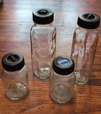 Vintage Evenflo Glass Baby Bottles, 4oz and 8oz bottles, excellent condition