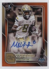 2025 Bowman U Chrome Prospect Orange Refractor /25 Malik Rutherford Auto 1k9t