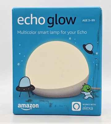 Brabd New & Sealed Amazon Echo Glow Multi-Color Smart Lamp - White