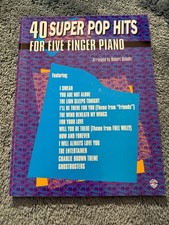 40 Super Pop Hits for Five Finger Piano Sheet Music Book