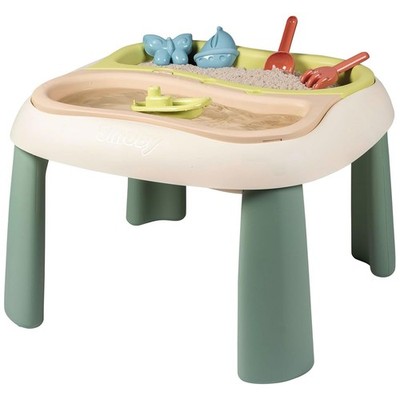 Smoby Life Sand- und Wasserspieltisch Outdoor-Spielzeug mit 2 Wannen und Zubehör