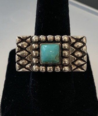DIAN MALOUF RING STERLINGSILBER/TÜRKIS!  Größe 6,5