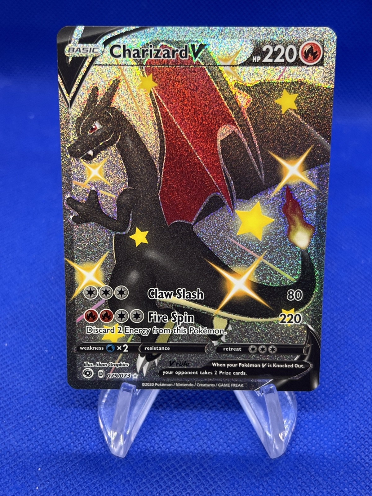 Pokemon Champion’s Path Charizard V 079/073 Shiny Secret Rare NM