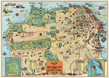 Cavallini & Co. San Francisco Map Poster, Archival Paper, Matte