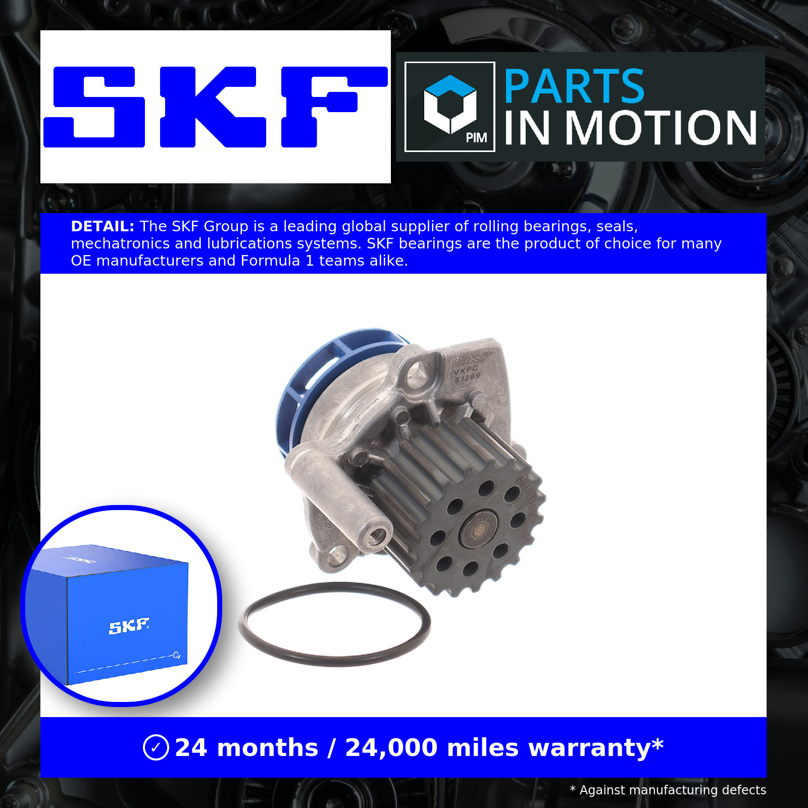 Water Pump fits SKODA YETI 5L 1.6D 2.0D 09 to 17 Coolant SKF 03L121011 Quality - Image 13