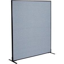60-1/4"W x 96"H Freestanding Office Partition Panel Blue