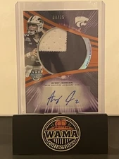 2025 Bowman U Best Avery Johnson Jumbo GAME USED Relic Auto Orange /25 K State