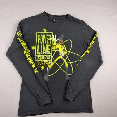 Disney Goofy Movie Shirt Mens Small Power Line Black Long Sleeve 1994 Tour Tee