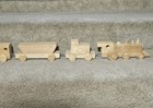 Large Handmade Wood Toy Train Set 6 cars 42in. Rare Handcrafted Primitive  — photo 6