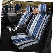Car Seat Covers 2PCS Blue Baja Blanket Universal Front Seats Blue Stripe