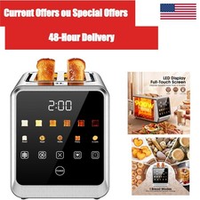 2 Slice Toaster Touch Screen Wide Slots 6 Shade Settings Foyoconven