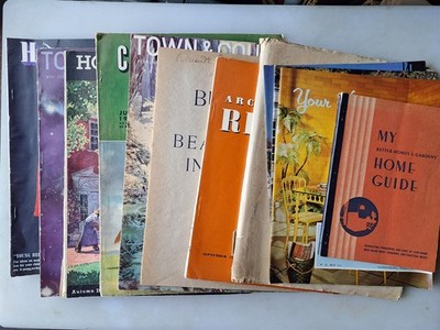 TWELVE Misc. House & Garden & Architecture Magazines 1930s-1960s