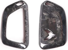 Carbon Fiber Key Fob Case Cover Compatible with Vehicle 2020-2025-Forged Grain