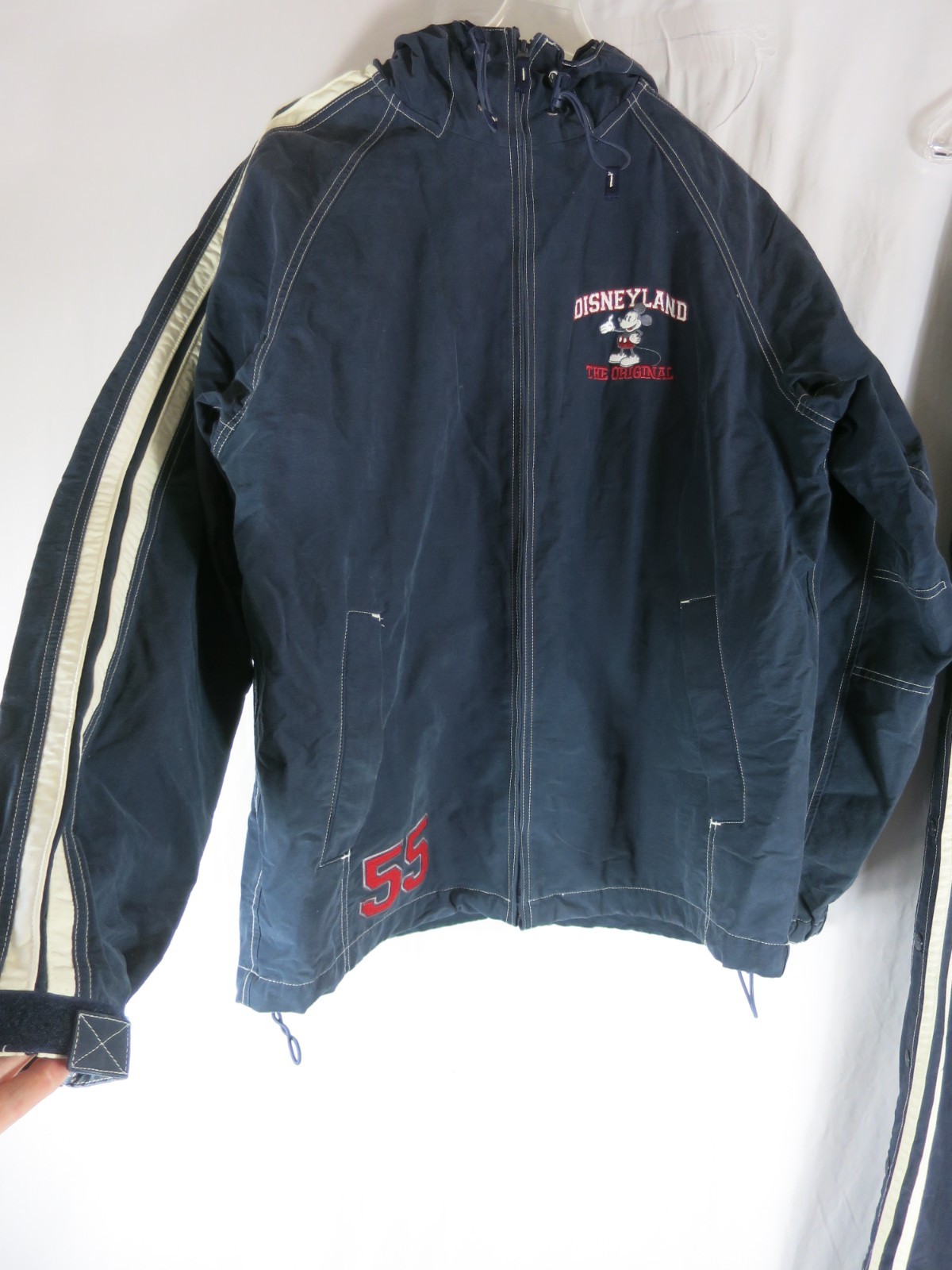 Disneyland Resort 55 Navy  Blue Track  Med Jacket Windbreaker Sm Pants Lot of 3 image 2