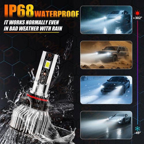 For Kia Sedona 2019-2020 2021 Car LED Headlights Bulb High Low Beam Super Bright - Picture 4 of 11