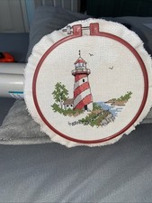 Needlepoint Lighthouse Scene Completed