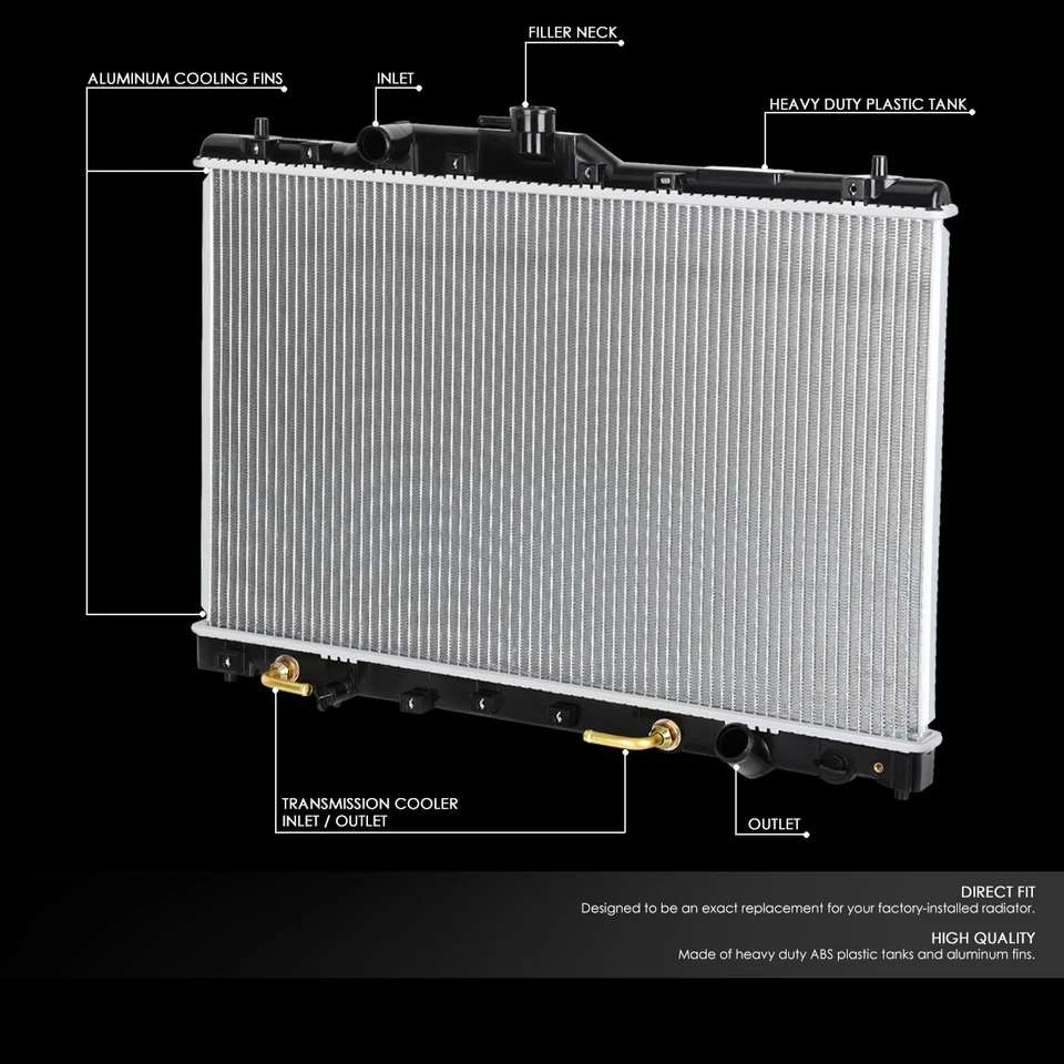 Radiador AT estilo fábrica núcleo de aluminio 1278 1278 para Acura Legend 1991-1995 3,2 L AT Foto 2 de 4