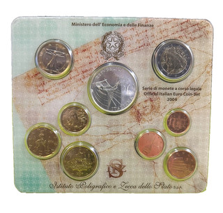 Coffret BU euros 2004 complet 5 euros Argent RAI silver coin