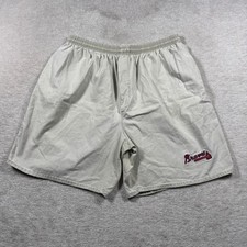 College Concepts Shorts Mens Large Khaki Atlanta Braves MLB Diamond USA Made
