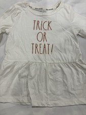 Trick Or Treat Two Piece Girls Outfit Size 6X Rae Dunn Halloween Plaid Leggings