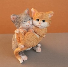 Cat Holding Kitten Statue Garden Sculpture Tabletop Figurine Home Decor Gifts