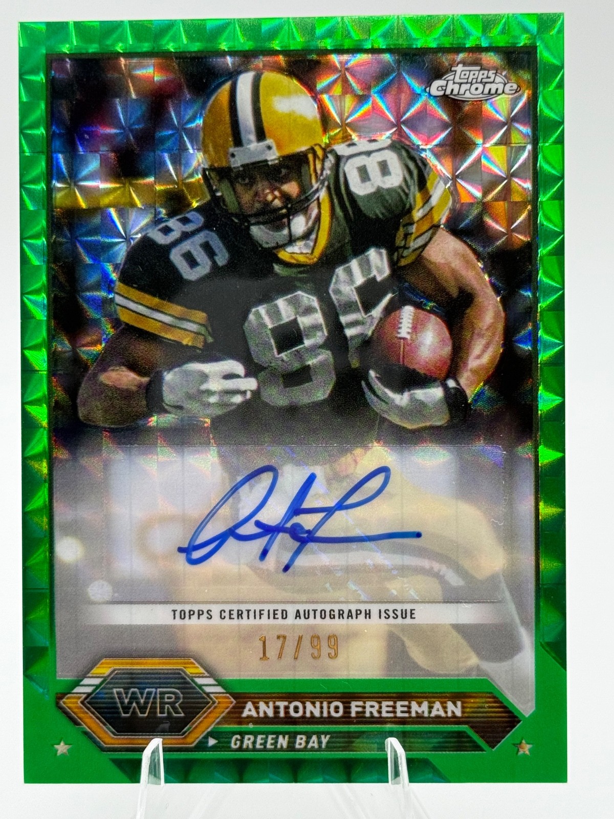 2023 Topps Composite Chrome Green Refractor /99 Auto Antonio Freeman Packers