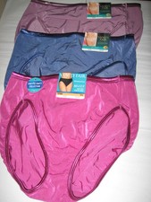3 Pr. Vanity Fair Illumination Hi-Cut Panties Sz. 7 L  NWT