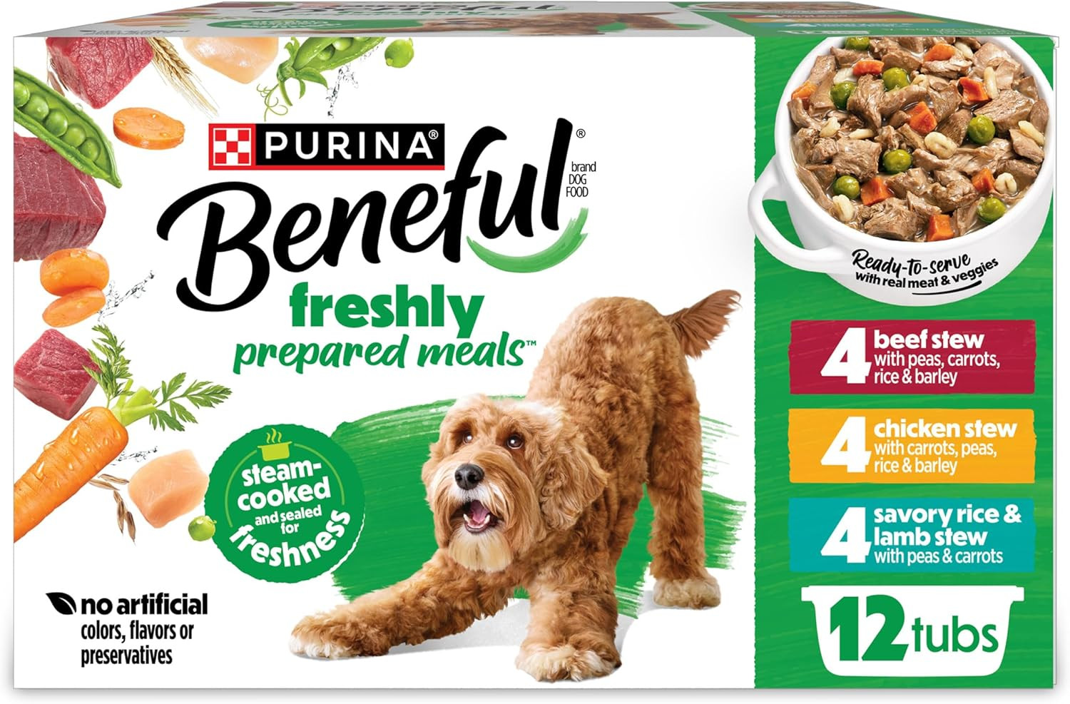 Variety Pack, Prepared Meals Stew - (12) 10 Oz. Tubs