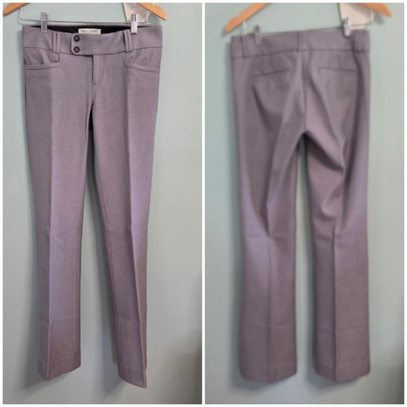 Vintage Banana Republic Sloan Fit Gray Stretch Dress Office Pants Sz 2
