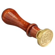 Letter Wax Seal Stamp Alphabet H Wooden Handle Removable Brass Head Classic