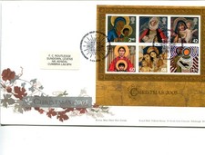 GB 2005 Christmas Min Sheet FDC